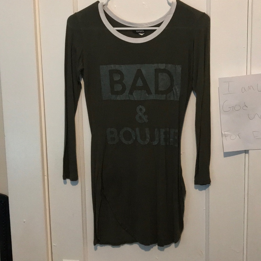 Olive green bad and Boujee shirt